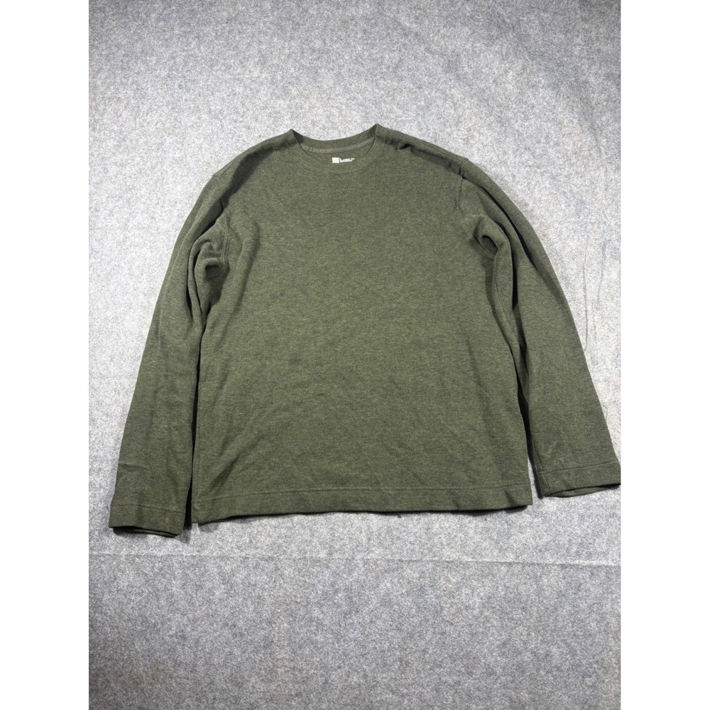 GAP Classic Fit Long Sleeve Crew Neck T Shirt Green Size Large Men